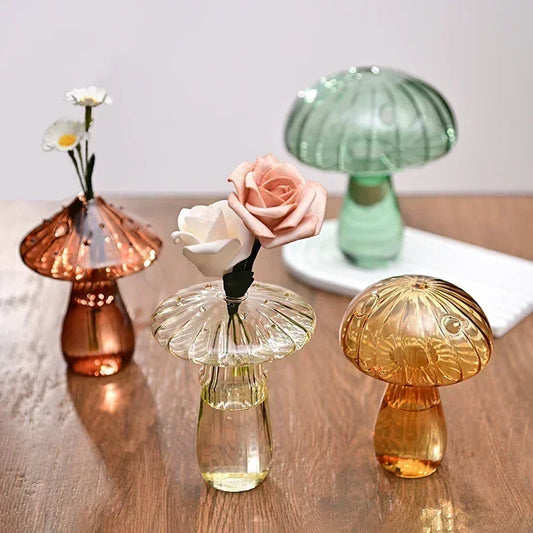 Creative Mushroom Glass Vase